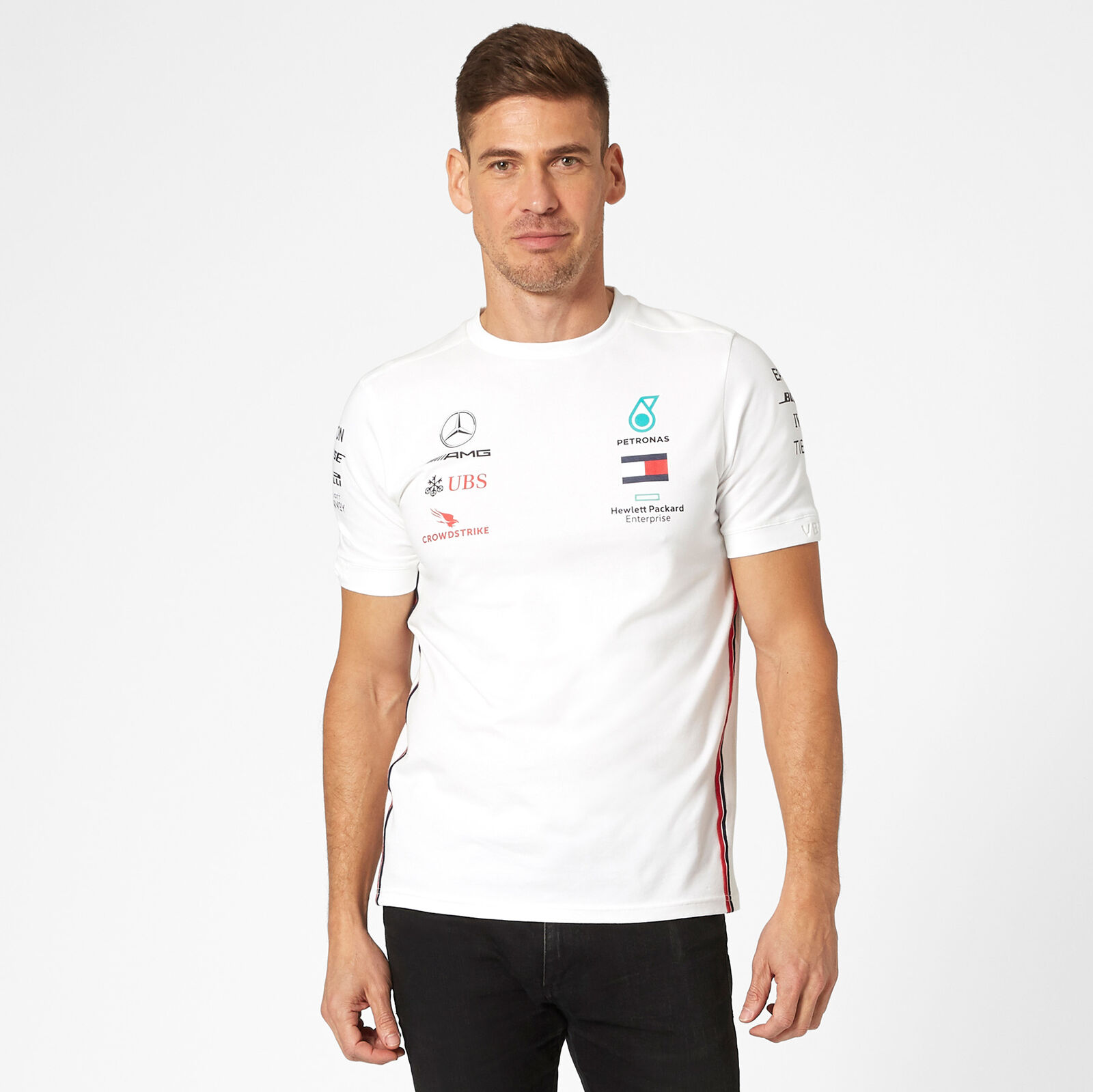 Mercedes Benz AMG Petronas F1 Mens Valtteri Bottas T-Shirt 